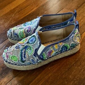Sam Edelman Multicolor Embellished Espadrilles. Sz 9M 39.